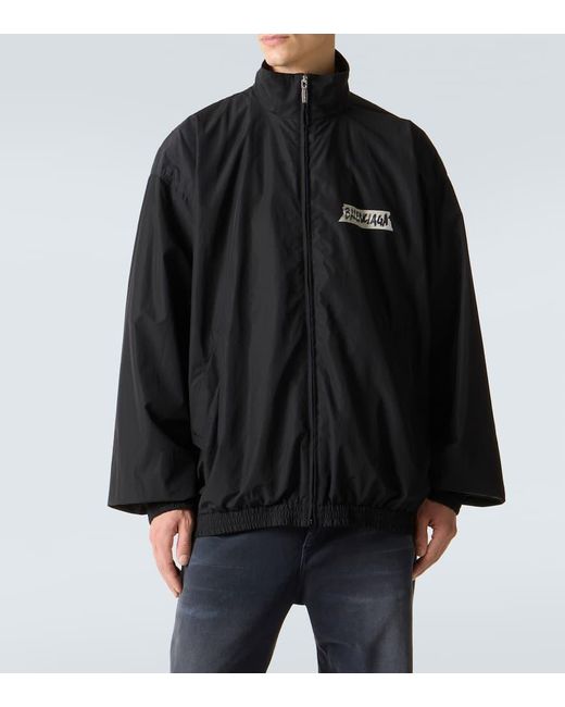 Balenciaga Trainingsjacke Masking Tape in Black für Herren