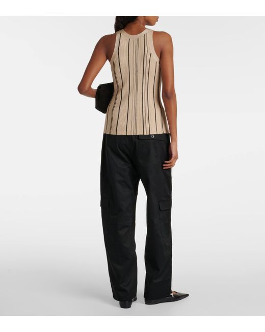 Totême  Natural Striped Jersey Tank Top