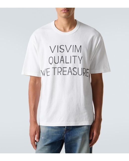 Visvim White Jumbo Printed Cotton-Blend T-Shirt for men