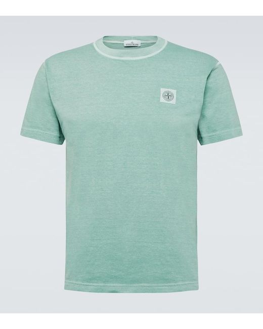 Stone Island T-Shirt Compass aus Baumwoll-Jersey in Green für Herren