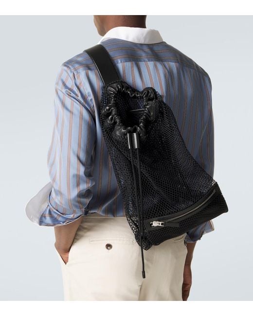 Tom Ford Black Leather-Trimmed Backpack for men