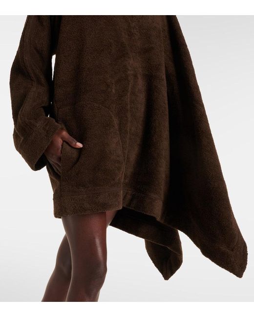 Alaïa Brown Cotton Terry Hoodie