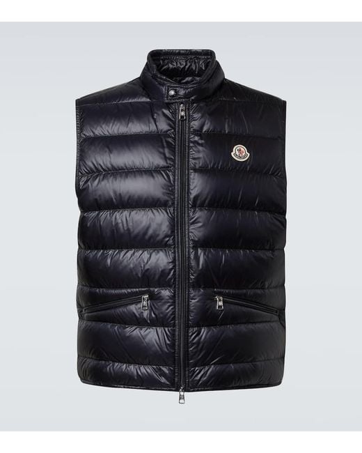 Moncler Blue Gui Down Vest for men