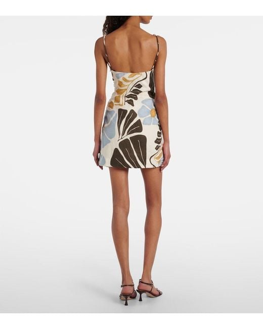 Sir White Lola Floral Linen Minidress