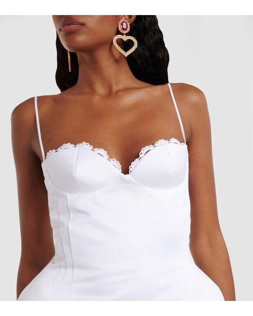 Magda Butrym White Minikleid Aus Baumwolle