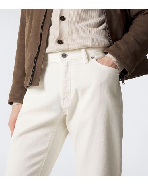 Brioni White Meribel Slim Jeans for men