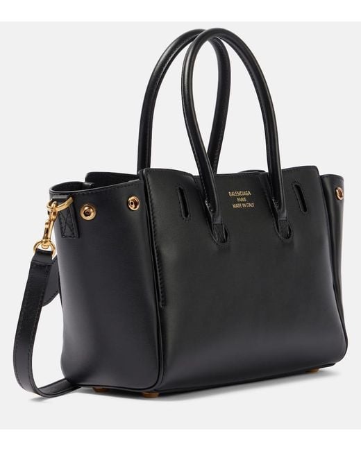 Balenciaga Black Bel Air Mini Leather Tote Bag