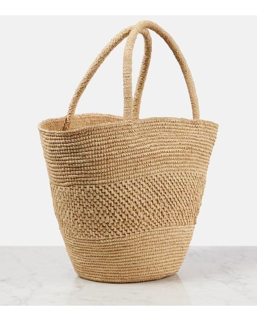 The Row Natural Tote Emilie Small aus Raffiabast