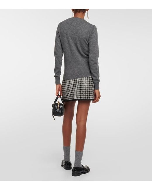 Miu Miu Blue Cashmere Cardigan