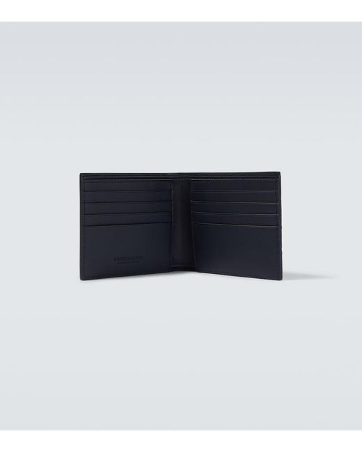 Bottega Veneta Blue Intrecciato Leather Bifold Wallet for men