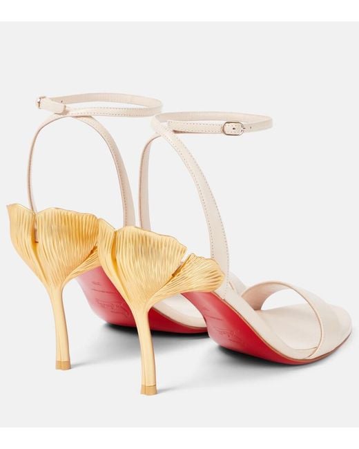 Christian Louboutin White Ginko Girl 85 Leather Sandals