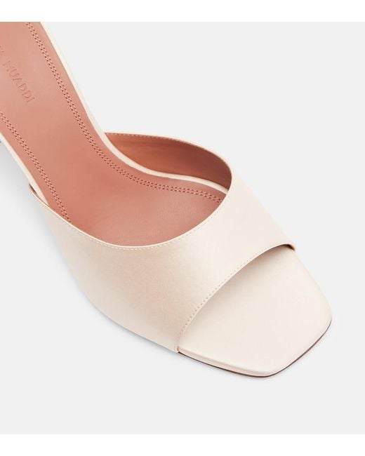 AMINA MUADDI Pink Lupita Satin Mules