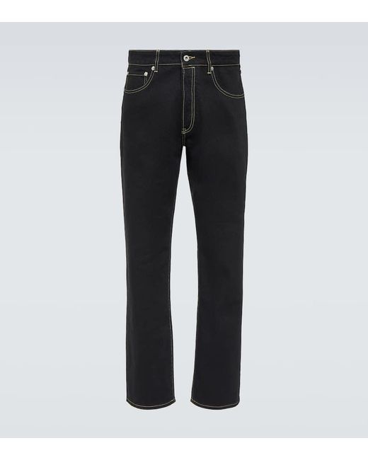 KENZO Black Bara Mid-rise Straight Jeans for men