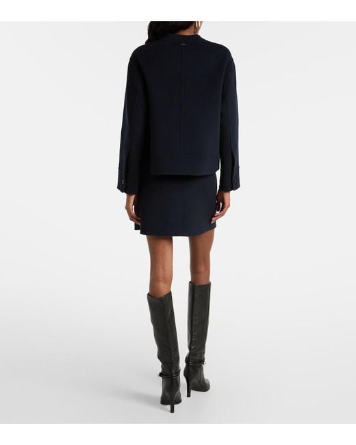 Max Mara Blue Sarah Virgin Wool Jacket