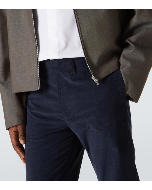 Gabriela Hearst Blue Cotton Corduroy Straight Pants for men