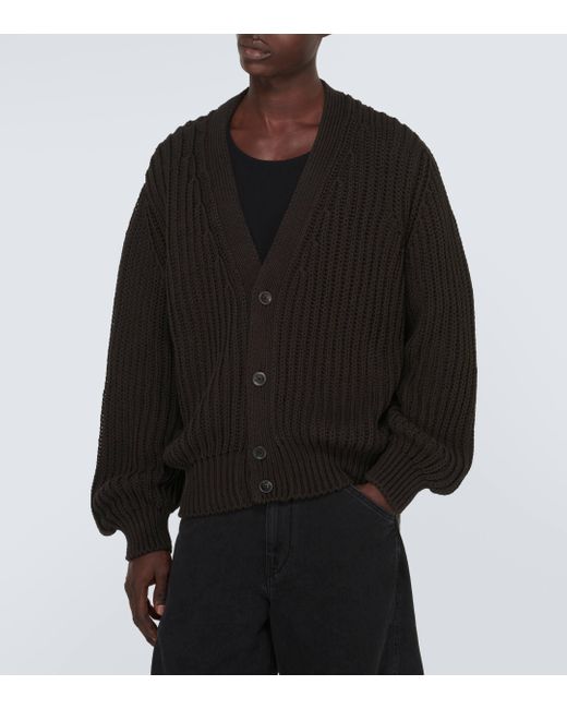 Cardigan en coton Lemaire pour homme en coloris Black