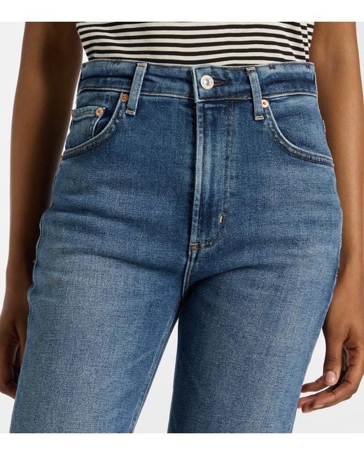 Citizens of Humanity Blue Zurie Ankle High-Rise Slim Jeans