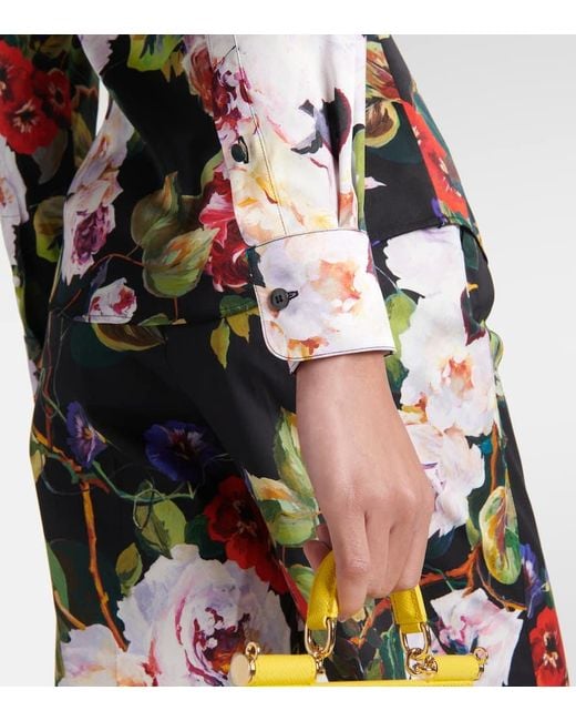 Dolce & Gabbana Multicolor Floral Satin Shirt For