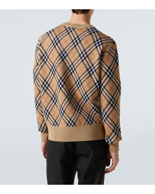 Burberry Natural Check Wool-Blend Sweater for men