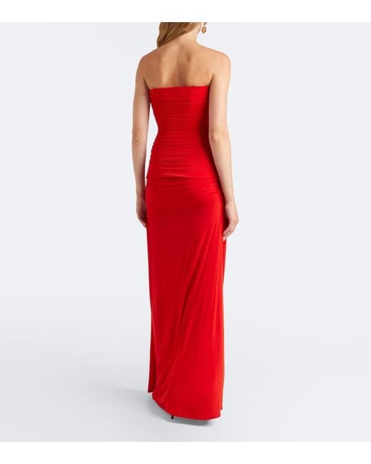 Alex Perry Gathered Ruched Jersey Gown