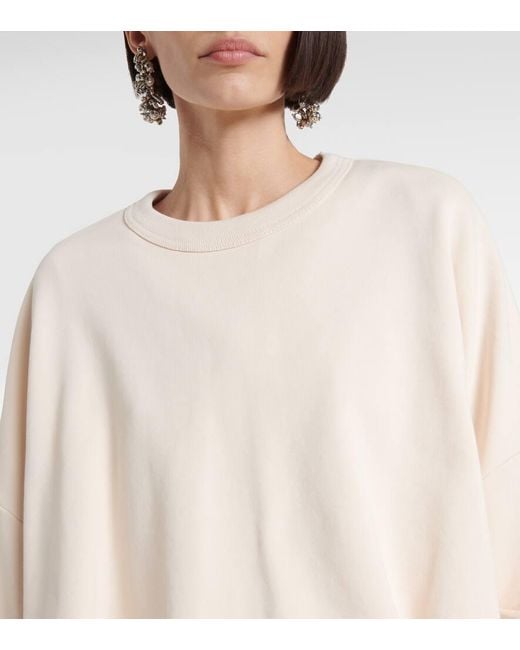 Dries Van Noten Natural Sweatshirt Aus Baumwolle