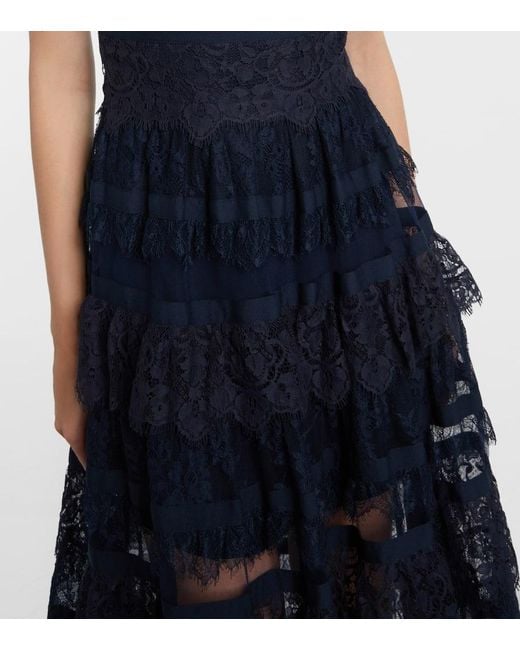 Elie Saab Blue Lace Gown