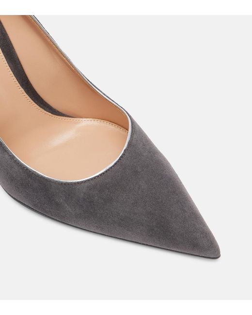 Gianvito Rossi Blue Pointy 95 Suede Pumps