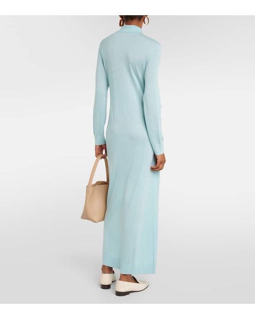 Lisa Yang Blue Hemdblusenkleid Erika Aus Kaschmir