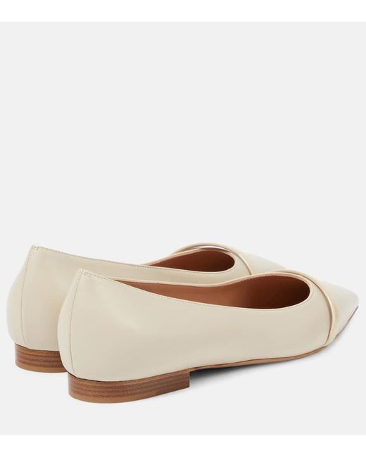 Malone Souliers Natural Jhene Leather Ballet Flats