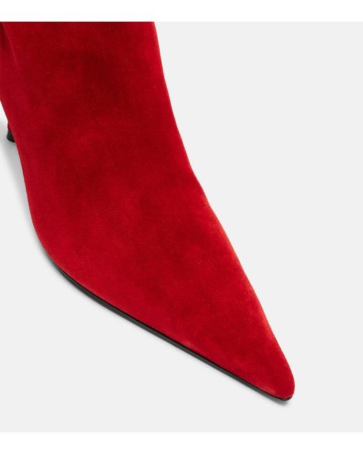 Magda Butrym Red Suede Knee-High Boots