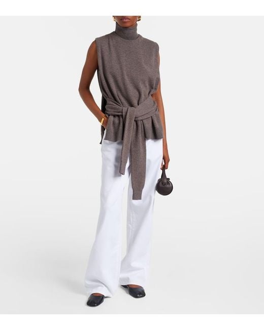 Rohe Brown Layered Wool And Cashmere-Blend Top