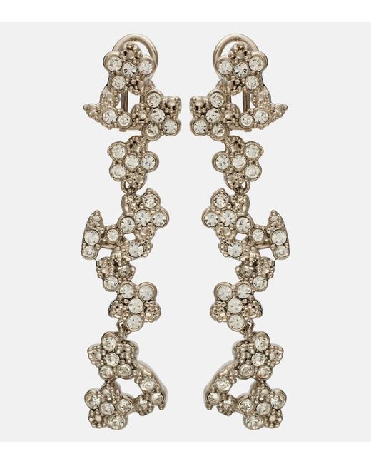 Jil Sander Metallic Ohrringe Mit Kristallen