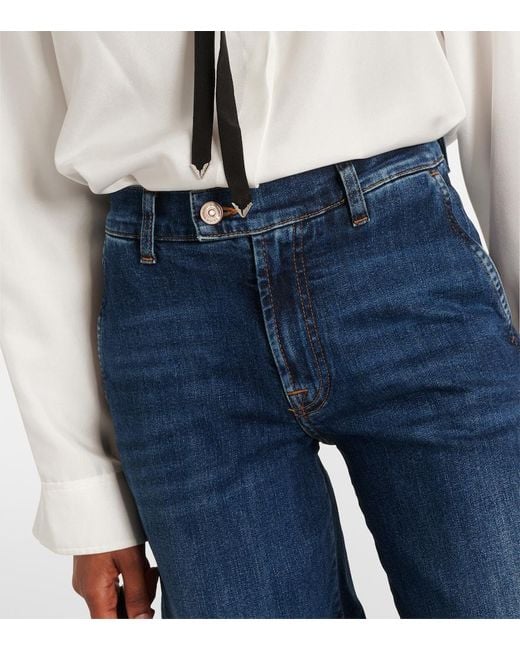 Jeans A Gamba Larga Lotta Rebel di 7 For All Mankind in Blue