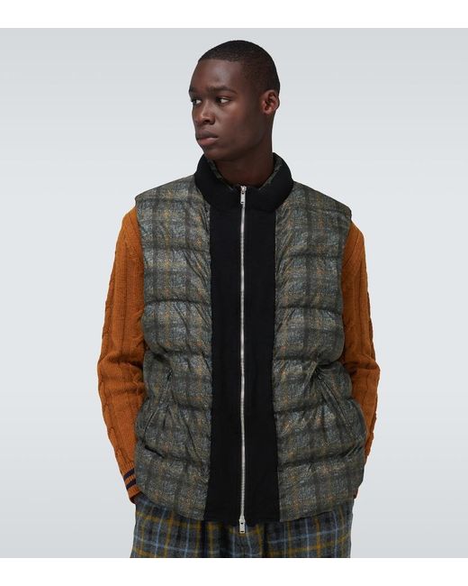 Undercover Multicolor Chaleco Acolchado De Cuadros for men