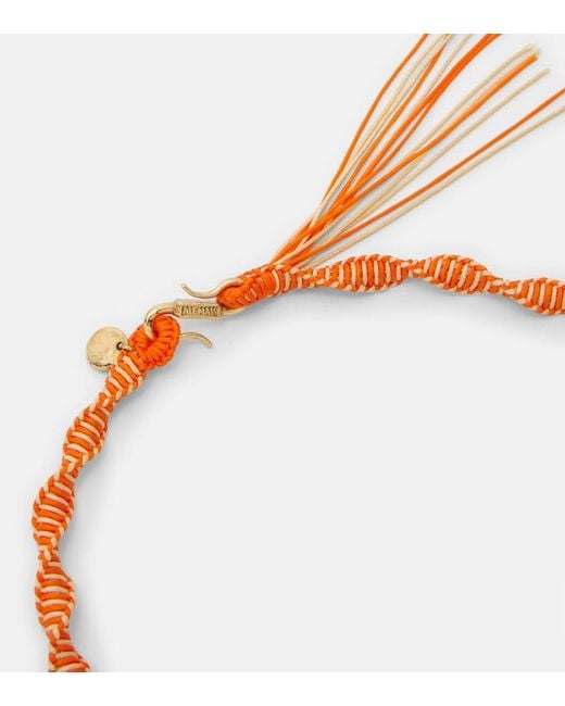 ALÉMAIS Metallic Calypso Macrame Charm Necklace