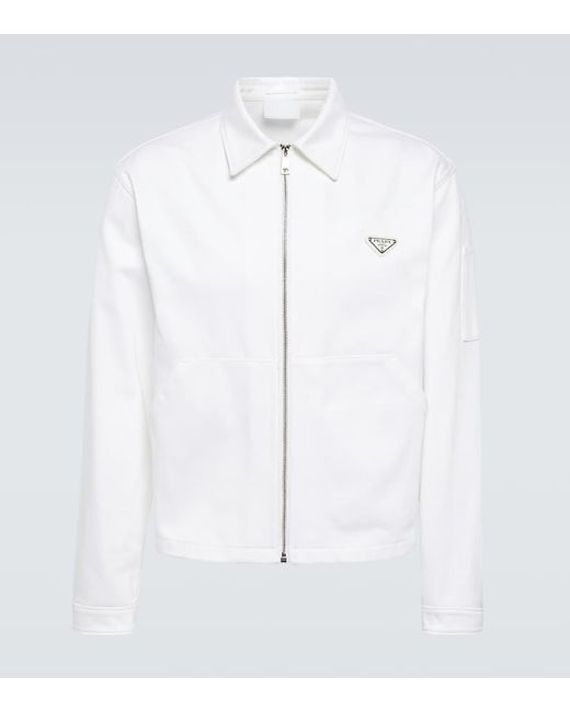 Chaqueta De Algodon Prada de hombre de color White