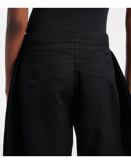 Alaïa Black Virgin Wool Barrel Pants