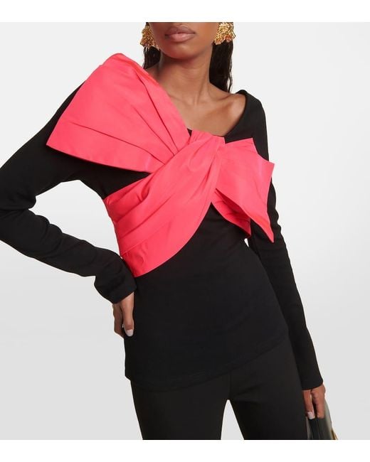 Top De Jersey Con Lazo Balmain de color Pink