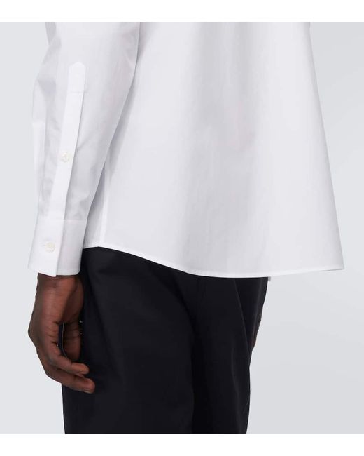 Valentino White Rockstud Untitled Cotton Poplin Shirt for men