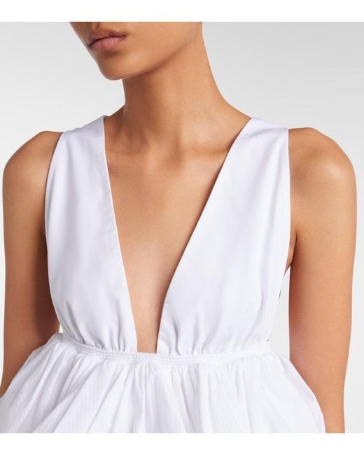 Alaïa White Peplum Cotton Top