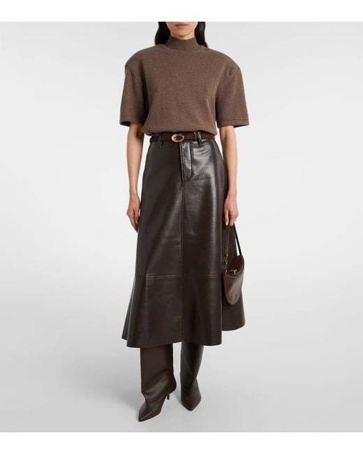 Citizens of Humanity Black Cassia Flared Midi Skirt