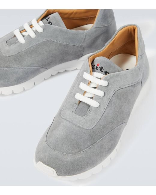 Kiton Sneakers aus Veloursleder in Gray für Herren