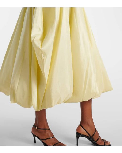 Jonathan Simkhai Yellow Midikleid Izzy Aus Taft