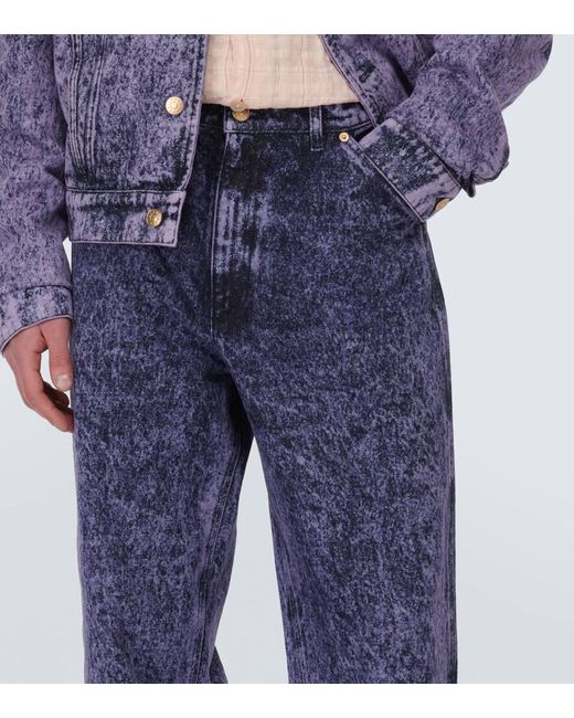 Marni Low-Rise Straight Jeans in Blue für Herren