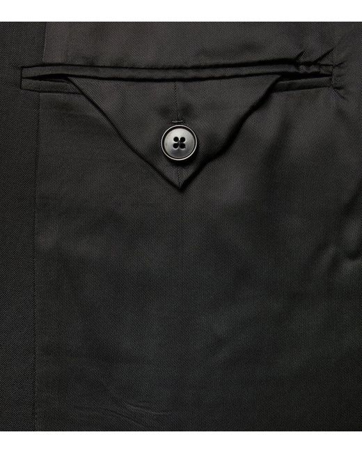 Zegna Black Wool And Mohair Suit for men