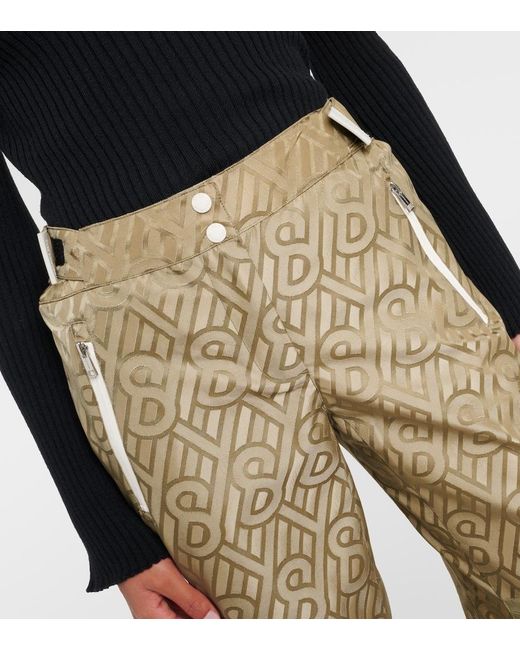 Yves Salomon Natural Logo Printed Ski Pants