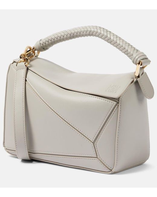 Borsa A Spalla Puzzle Small di Loewe in White