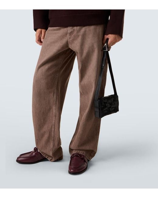 Bottega Veneta Crossbody Bag Cassette Small Aus Leder in Black für Herren