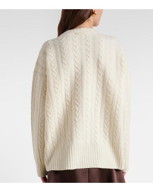 Rohe White Cable-Knit Wool Sweater