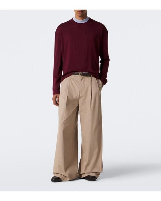 Jil Sander Purple Wool Sweater for men